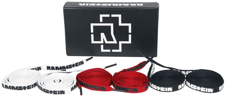 Lacets  de Rammstein - Schnürsenkel-Box - Standard - pour Unisexe - noir/rouge/blanc - Rammstein