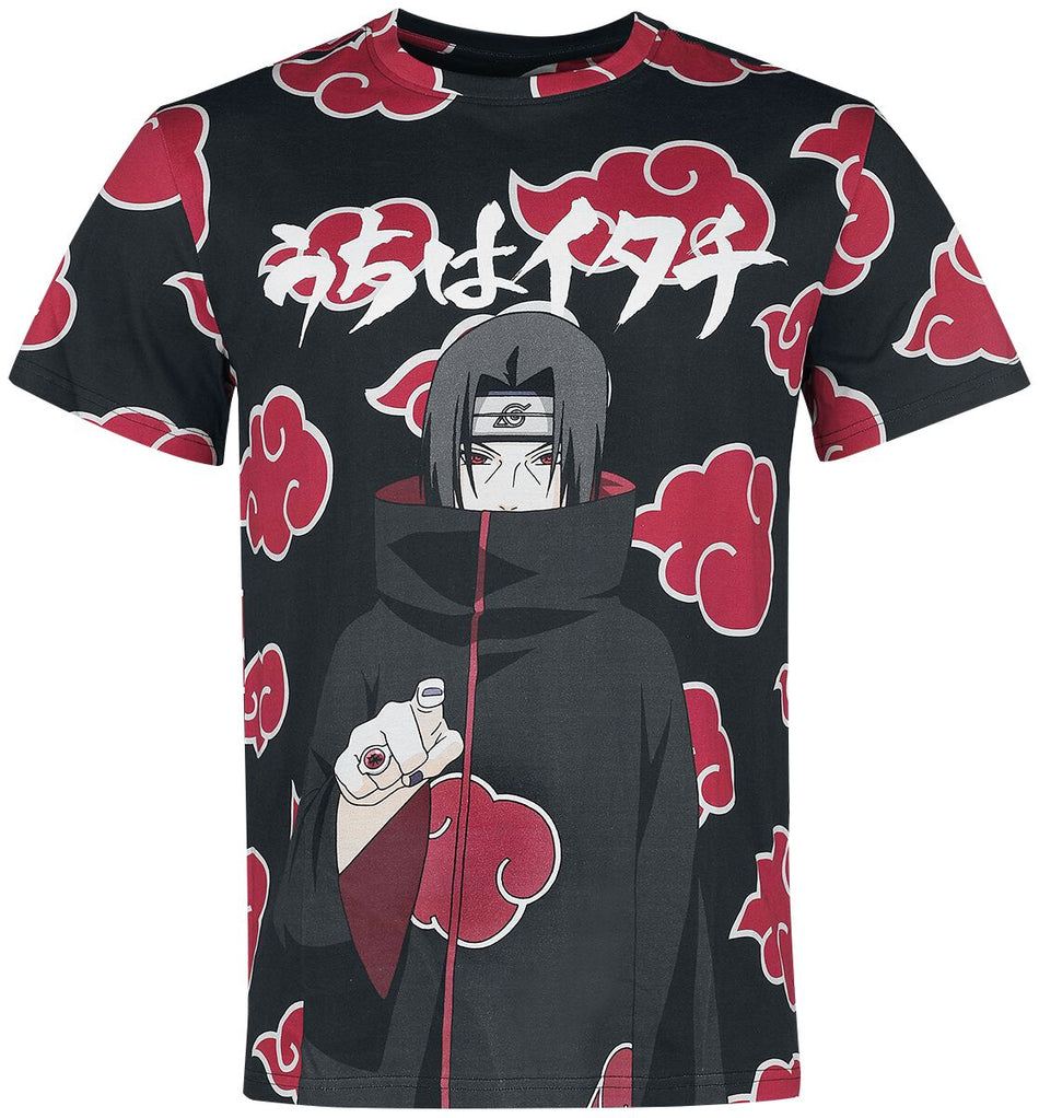 T-Shirt Manches courtes  de Naruto - Shippuden - Itachi Clouds - M à XL - pour Homme - multicolore - Naruto