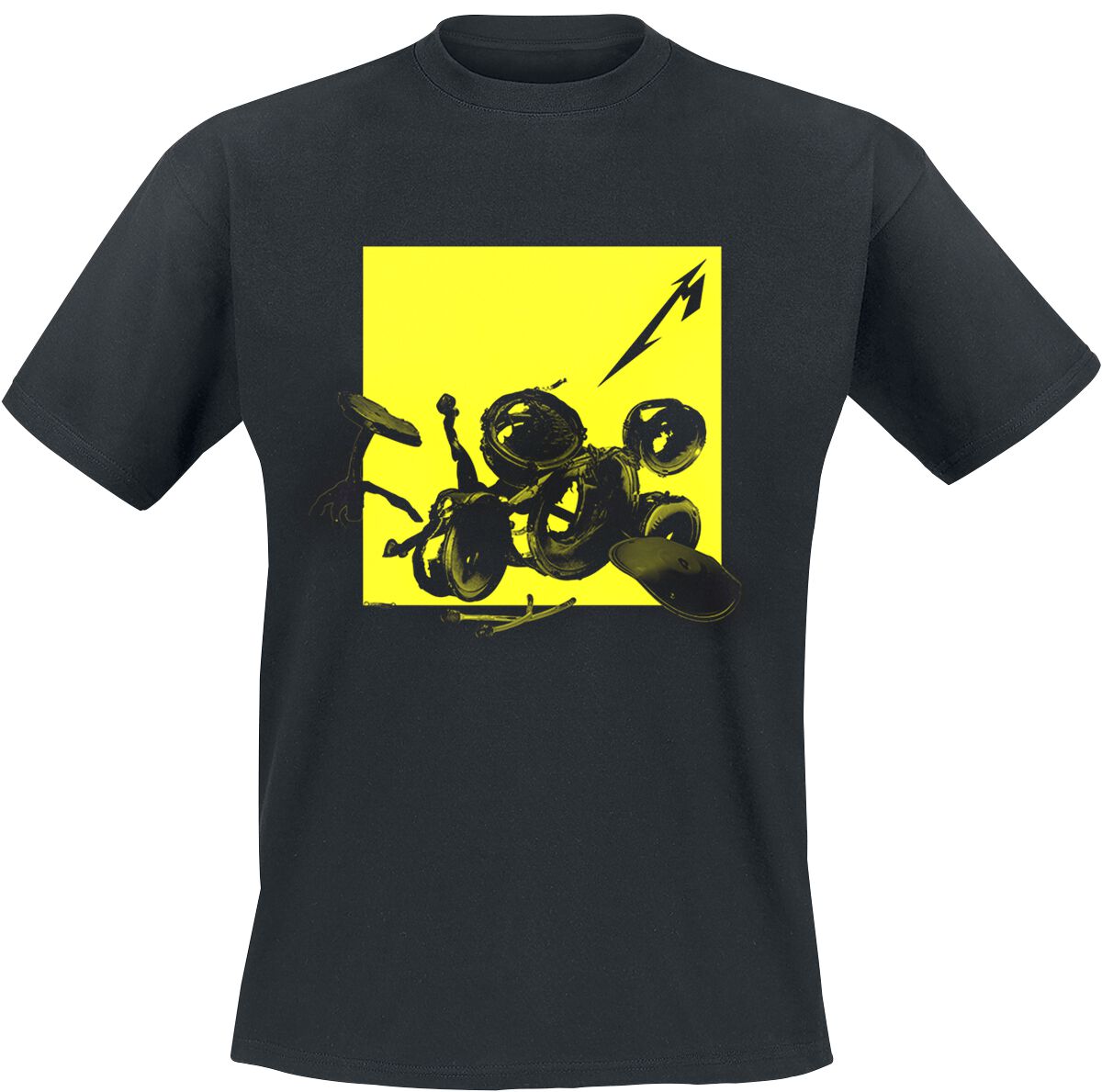 T-Shirt Manches courtes  de Metallica - Broken/Burnt Drums (M72) - S à XL - pour Homme - noir - metallica
