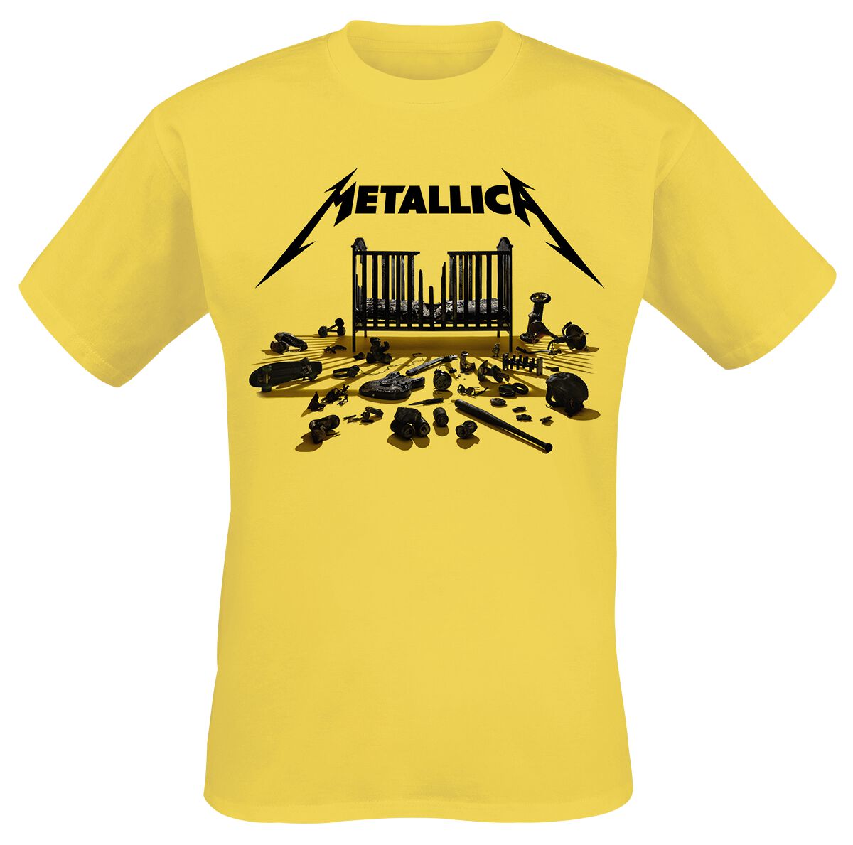 T-Shirt Manches courtes  de Metallica - Simplified Cover (M72) - S à 4XL - pour Homme - jaune - metallica
