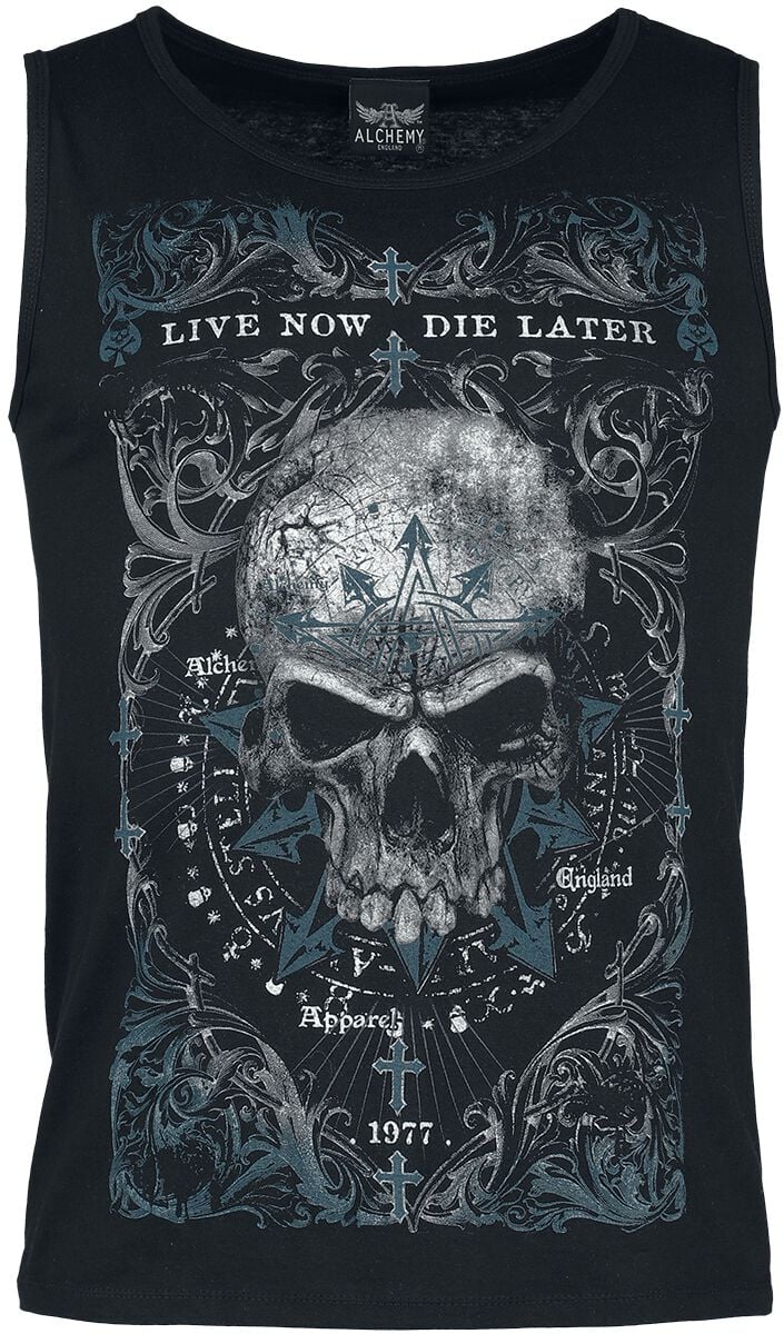 Débardeur  de Alchemy England - Débardeur Die Later - M à XXL - pour Homme - noir - Alchemy England