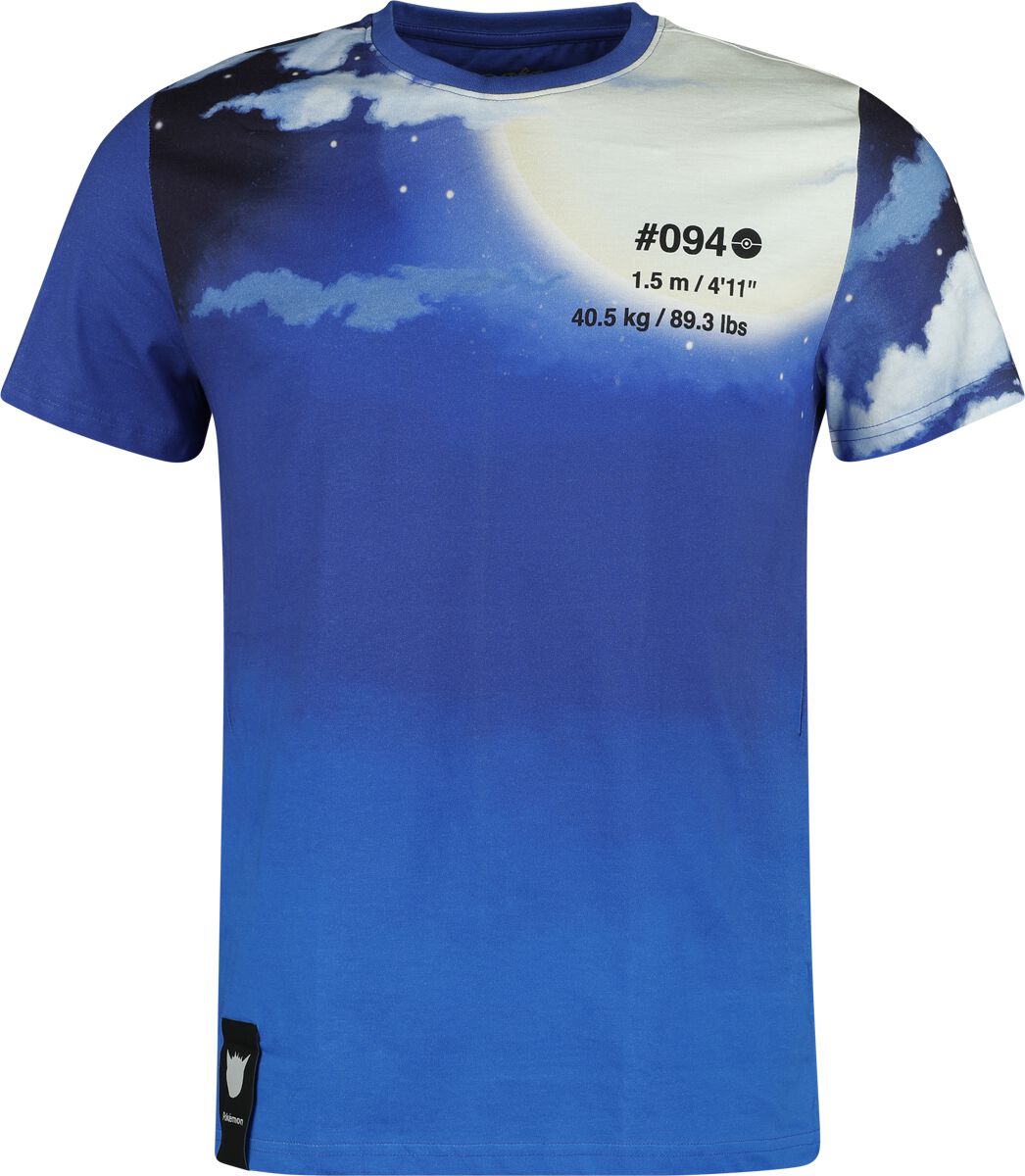 T-Shirt Manches courtes Gaming de Pokémon - Ectoplasma - S à XXL - pour Homme - multicolore - Pokémon