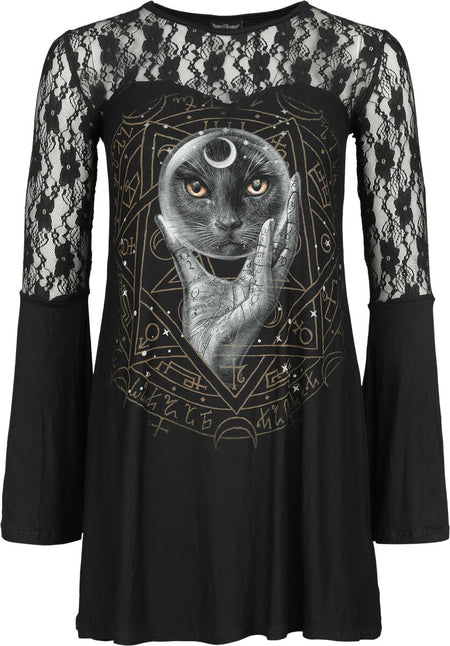 Robe courte Gothic de Alchemy England - Ariel - M - pour Femme - noir - Alchemy England