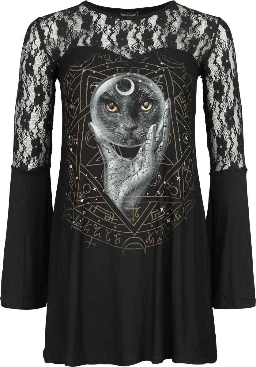 Robe courte Gothic de Alchemy England - Ariel - M - pour Femme - noir - Alchemy England