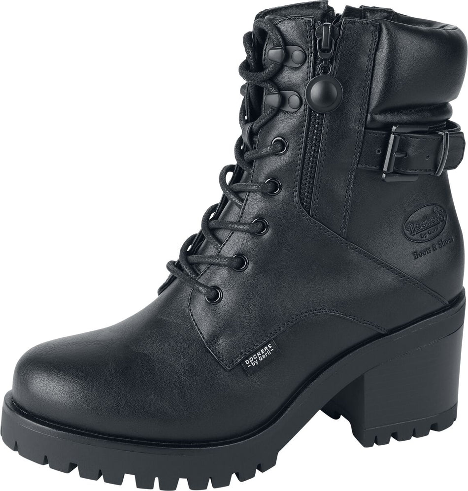 Bottes lacées Gothic de Dockers by Gerli - Bottines Lacées - EU39 à EU41 - pour Femme - noir - Dockers by Gerli