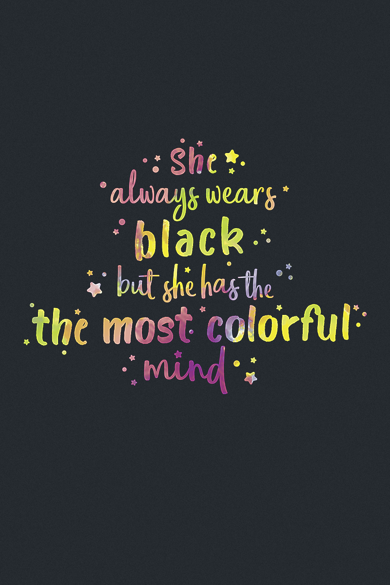 Top Fun de Slogans - Colorful Mind - M - pour Femme - noir - Slogans - View 2