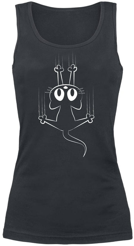 Top Fun de Tierisch - Slipping Cat - S à XXL - pour Femme - noir - Tierisch