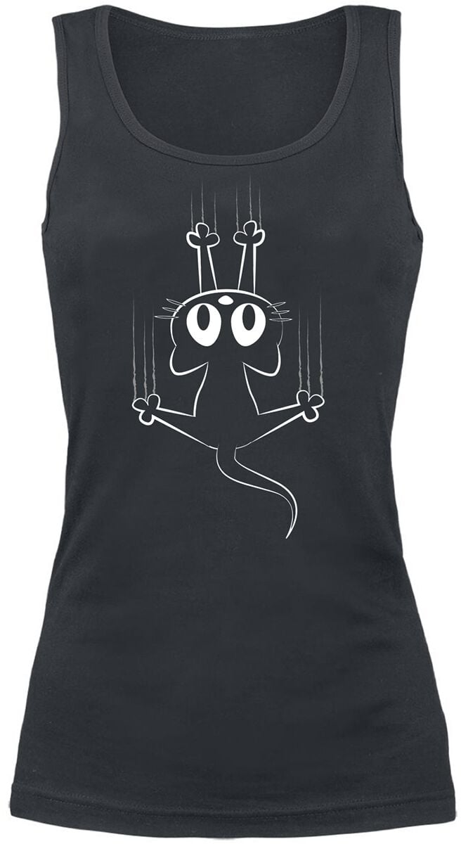 Top Fun de Tierisch - Slipping Cat - S à XXL - pour Femme - noir - Tierisch