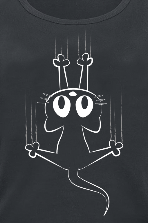 Top Fun de Tierisch - Slipping Cat - S à XXL - pour Femme - noir - Tierisch - View 2