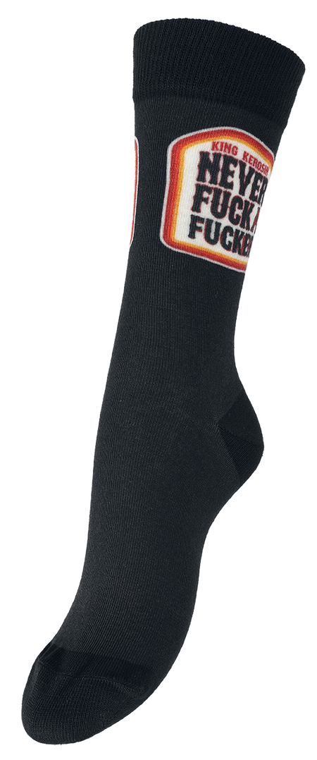 Chaussettes  de King Kerosin - Never Fuck A Fucker Socks - EU39-42 à EU 43-46 - pour Homme - gris - King Kerosin - View 2