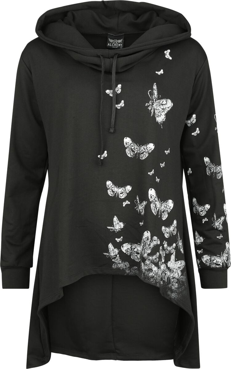 Sweat-shirt à capuche Gothic de Alchemy England - Sia - M à L - pour Femme - noir - Alchemy England