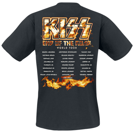 T-Shirt Manches courtes  de Kiss - EOTR Tour 2023 On Fire - M à XXL - pour Homme - noir - Kiss - View 2