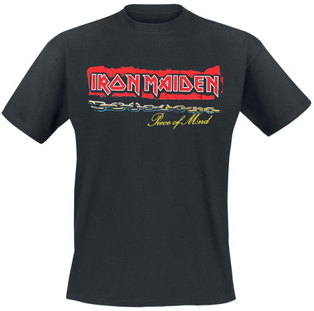 T-Shirt Manches courtes  de Iron Maiden - POM Red Strip Logo Tracklist - M à 3XL - pour Homme - noir - Iron Maiden