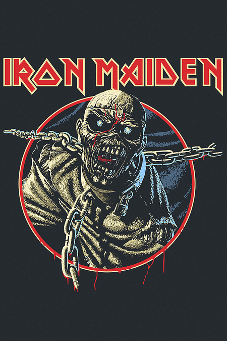 T-Shirt Manches courtes  de Iron Maiden - POM Circle Drip - S à 4XL - pour Homme - noir - Iron Maiden - View 2