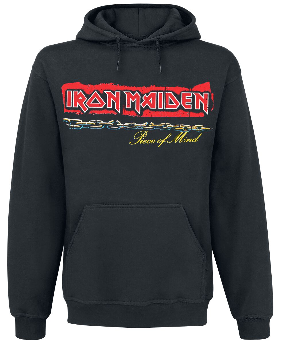 Sweat-shirt à capuche  de Iron Maiden - POM Red Strip Logo Tracklist - S à 5XL - pour Homme - noir - Iron Maiden
