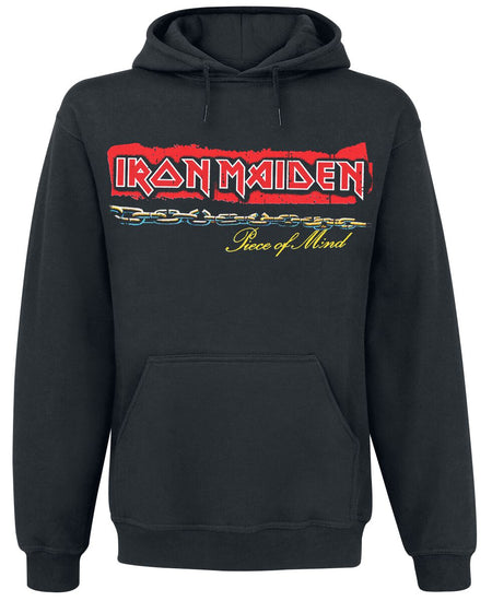 Sweat-shirt à capuche  de Iron Maiden - POM Red Strip Logo Tracklist - S à 5XL - pour Homme - noir - Iron Maiden