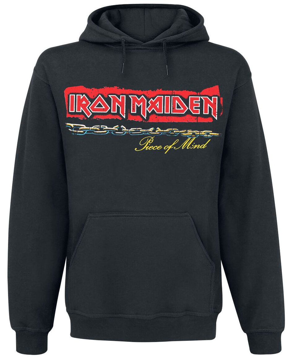 Sweat-shirt à capuche  de Iron Maiden - POM Red Strip Logo Tracklist - S à 5XL - pour Homme - noir - Iron Maiden