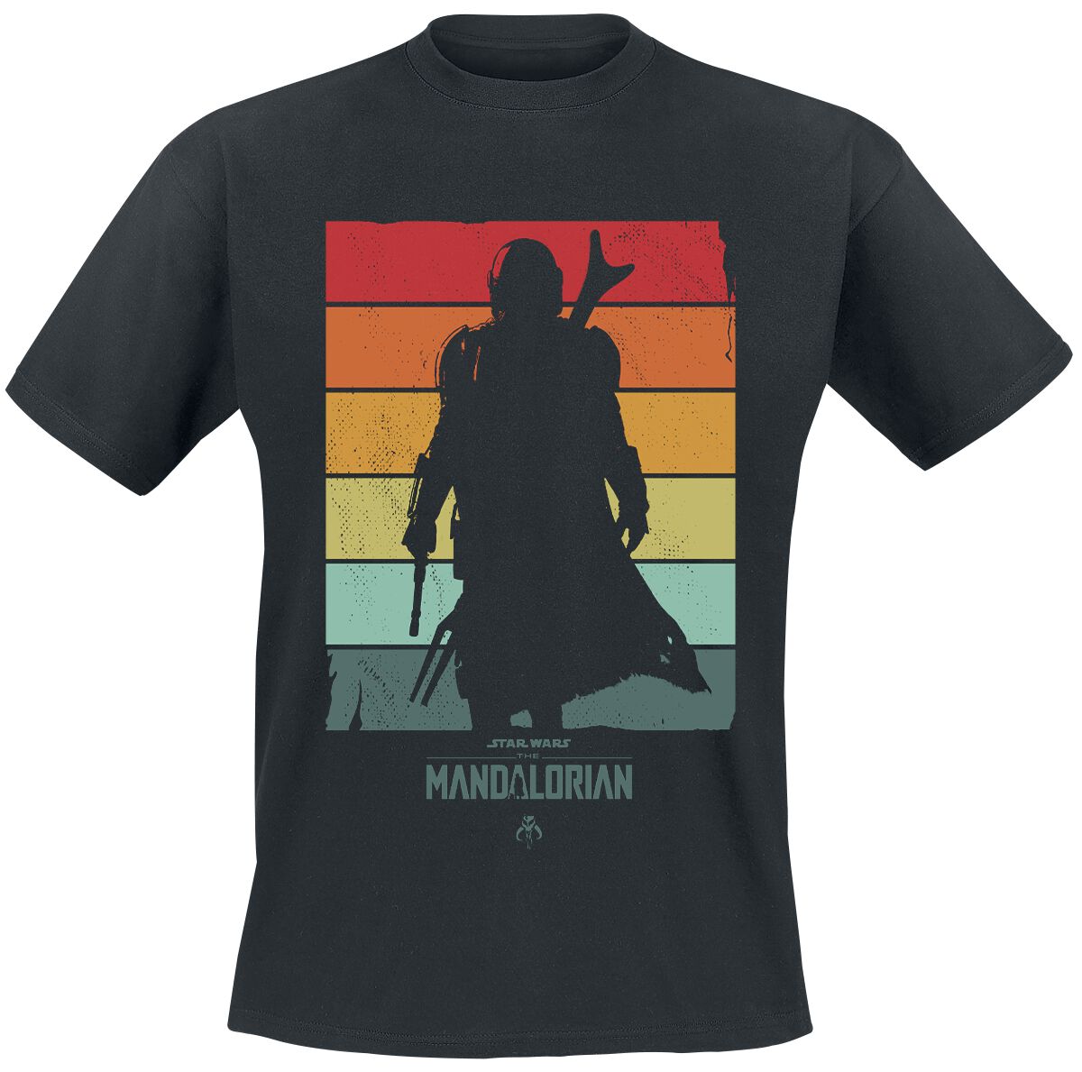 T-Shirt Manches courtes Disney de Star Wars - The Mandalorian - Spectrum - S à XXL - pour Homme - noir - Star Wars