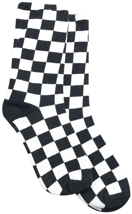 Chaussettes Gothic de Pamela Mann - Socquettes à carreaux - EU 36-41 - pour Femme - noir/blanc - Pamela Mann