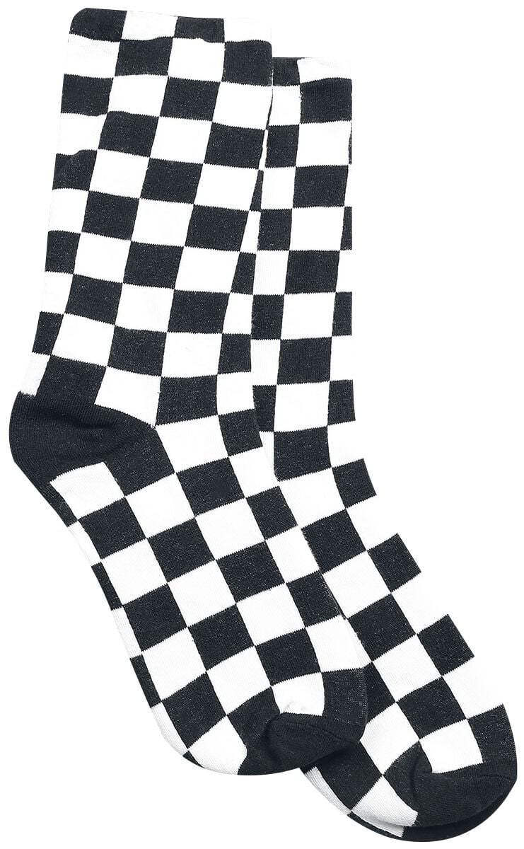 Chaussettes Gothic de Pamela Mann - Socquettes à carreaux - EU 36-41 - pour Femme - noir/blanc - Pamela Mann