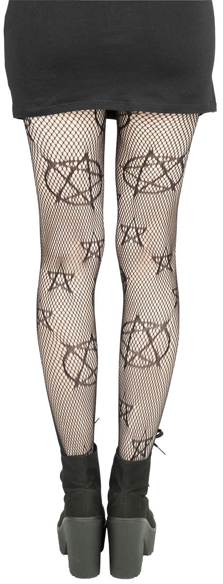 Collant Gothic de Pamela Mann - Collants Résille Pentagramme - S-XL - pour Femme - noir - Pamela Mann - View 2