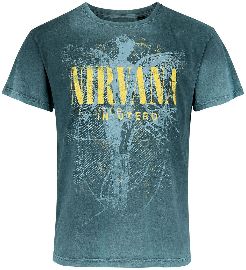 T-Shirt Manches courtes  de Nirvana - In Utero Dye - S à 3XL - pour Homme - turquoise - Nirvana