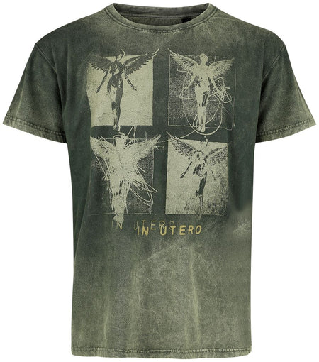T-Shirt Manches courtes  de Nirvana - In Utero Collage - S à 3XL - pour Homme - vert - Nirvana