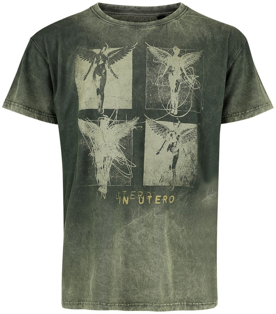 T-Shirt Manches courtes  de Nirvana - In Utero Collage - S à 3XL - pour Homme - vert - Nirvana