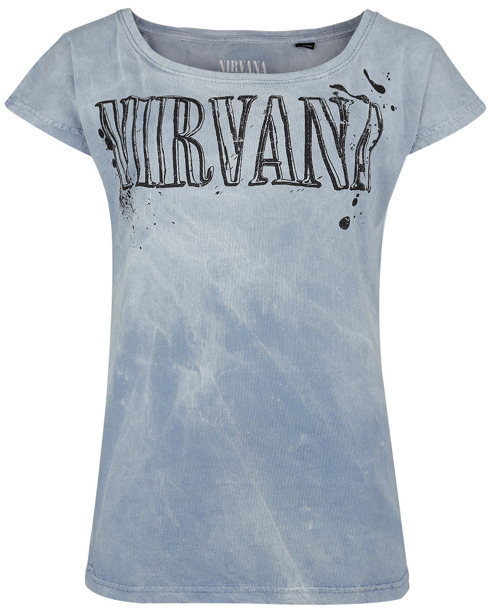 T-Shirt Manches courtes  de Nirvana - In Utero Collage - S à XXL - pour Femme - bleu clair - Nirvana - View 2