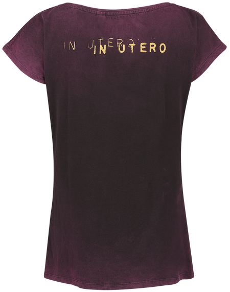T-Shirt Manches courtes  de Nirvana - In Utero Dye - S à XXL - pour Femme - lie-de-vin - Nirvana - View 2
