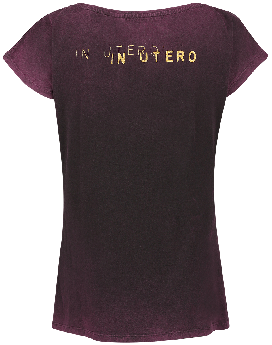 T-Shirt Manches courtes  de Nirvana - In Utero Dye - S à XXL - pour Femme - lie-de-vin - Nirvana - View 2