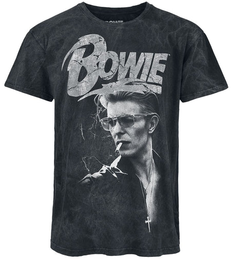 T-Shirt Manches courtes  de David Bowie - Lightning - S à 3XL - pour Homme - noir - David Bowie