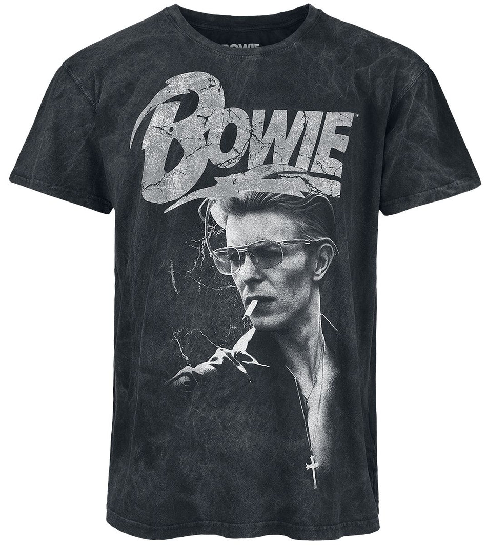 T-Shirt Manches courtes  de David Bowie - Lightning - S à 3XL - pour Homme - noir - David Bowie