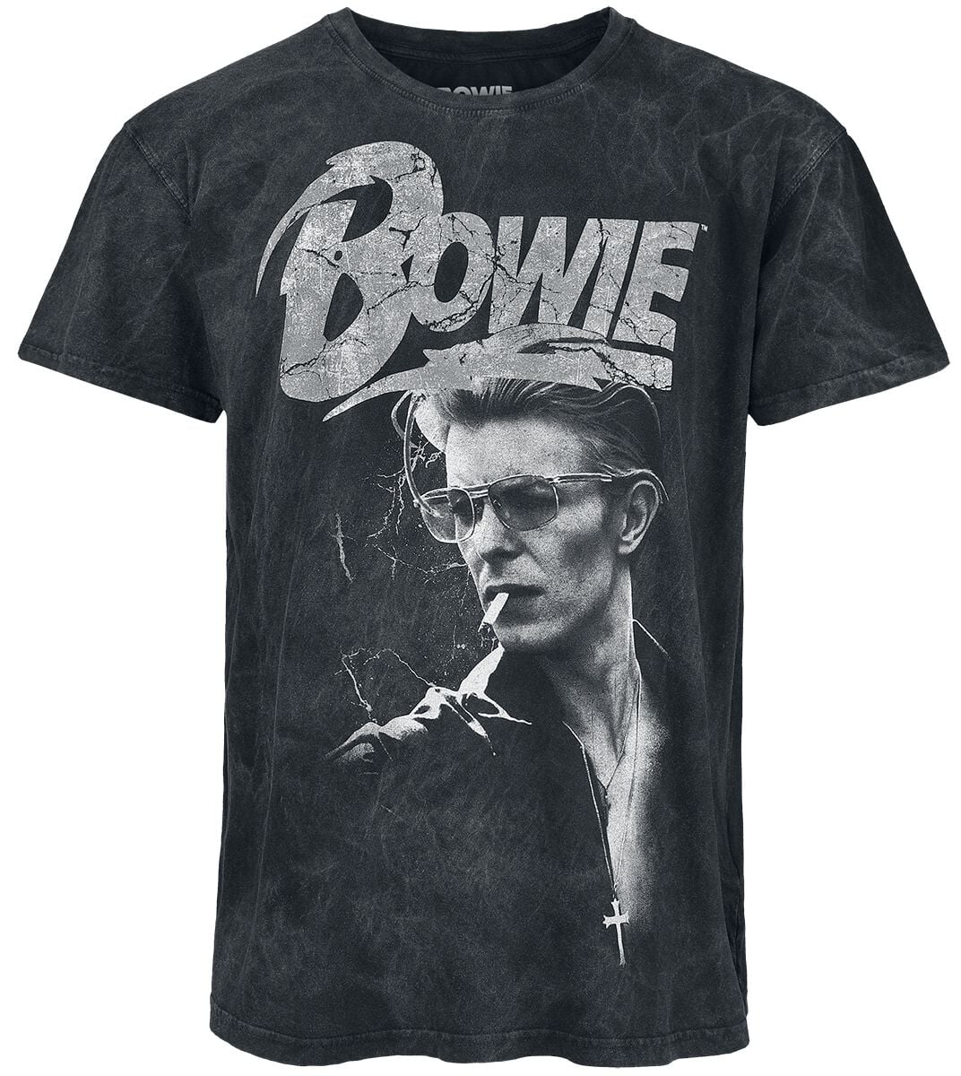 T-Shirt Manches courtes  de David Bowie - Lightning - S à 3XL - pour Homme - noir - David Bowie