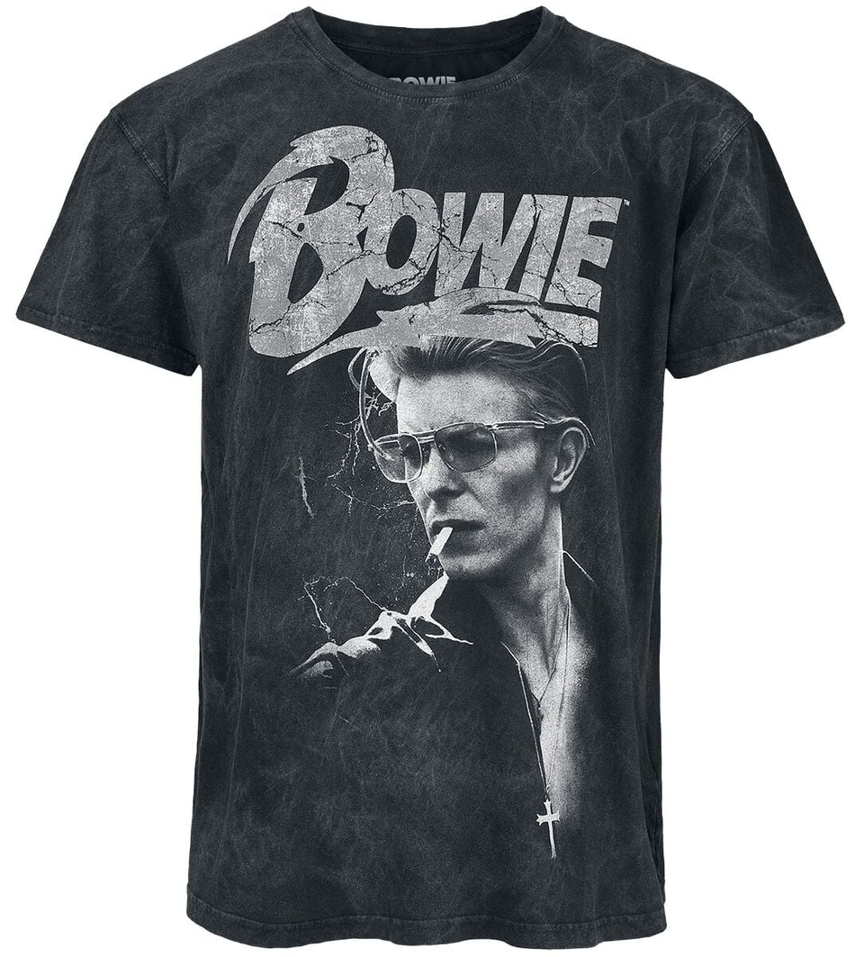 T-Shirt Manches courtes  de David Bowie - Lightning - S à 3XL - pour Homme - noir - David Bowie