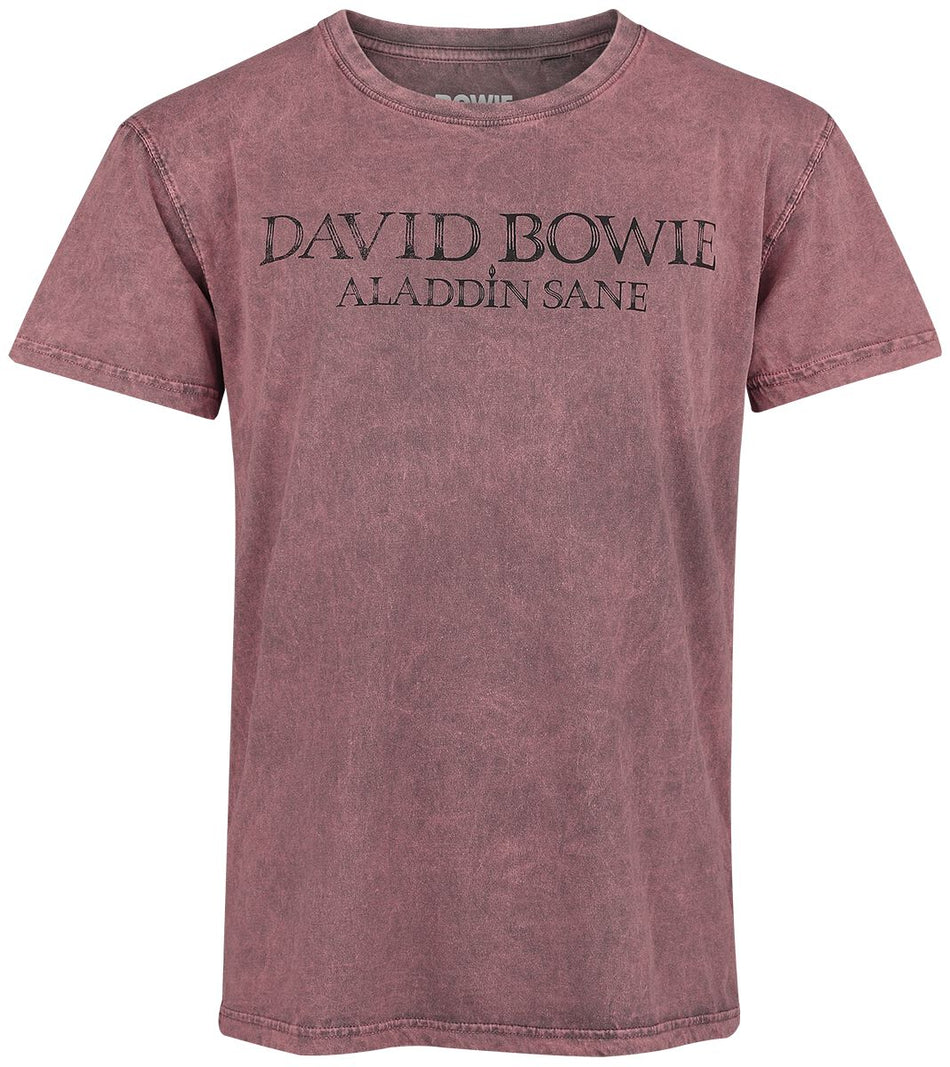 T-Shirt Manches courtes  de David Bowie - Aladdin Sane - S à 3XL - pour Homme - corail - David Bowie