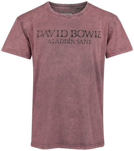 T-Shirt Manches courtes  de David Bowie - Aladdin Sane - S à 3XL - pour Homme - corail - David Bowie