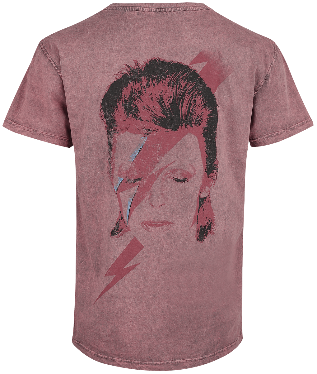 T-Shirt Manches courtes  de David Bowie - Aladdin Sane - S à 3XL - pour Homme - corail - David Bowie - View 2