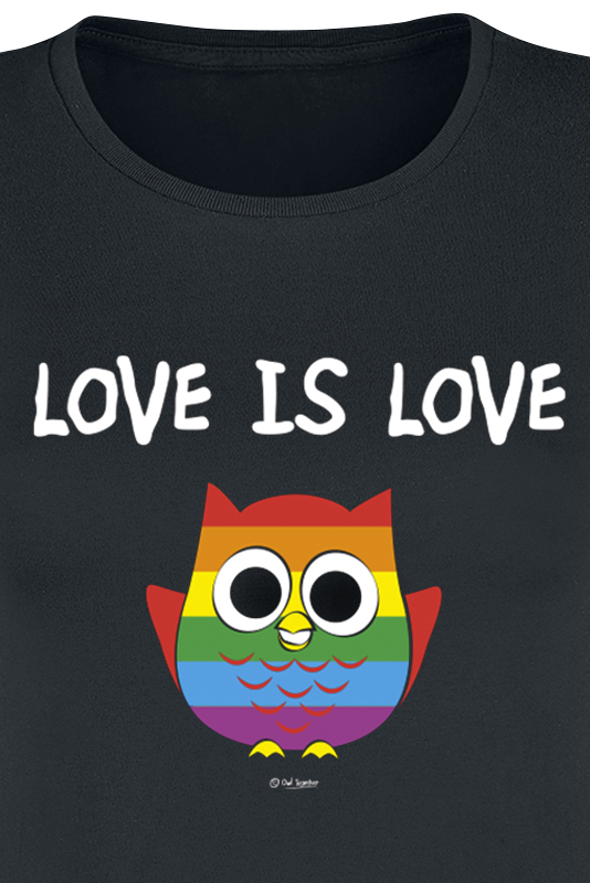 T-Shirt Manches courtes Fun de Tierisch - Rainbow - Love Is Love - S à 3XL - pour Femme - noir - Tierisch - View 2