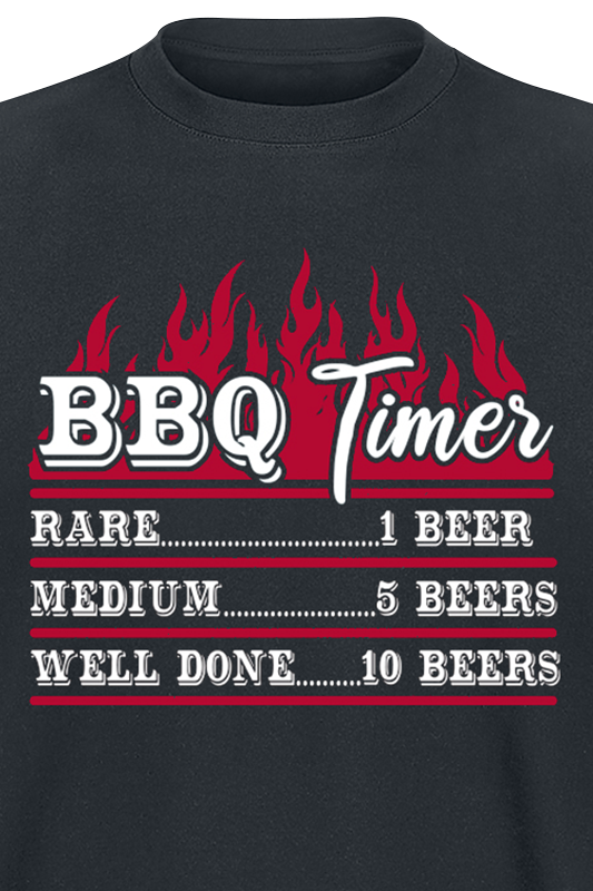 T-Shirt Manches courtes Fun de Food - BBQ Times - M à 5XL - pour Homme - noir - Food - View 2