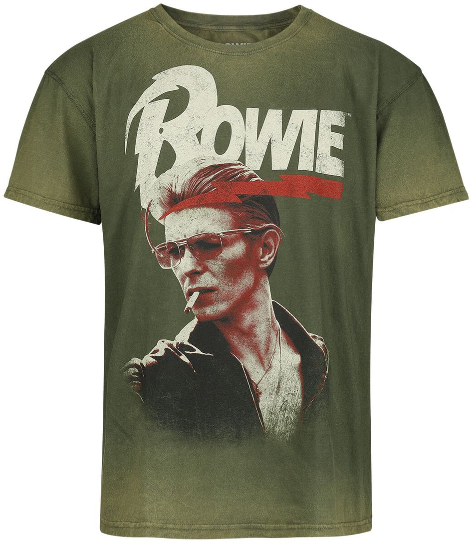 T-Shirt Manches courtes  de David Bowie - Smoking - S à 3XL - pour Homme - vert - David Bowie