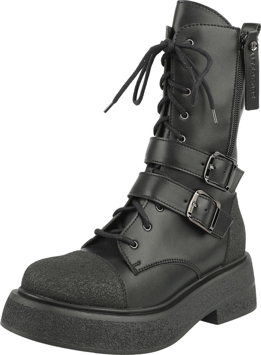 Bottes Gothic de Altercore - Riley Vegan - EU36 - pour Femme - noir - Altercore
