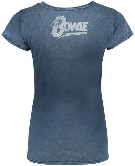 T-Shirt Manches courtes  de David Bowie - Lightning Bolt - S à XXL - pour Femme - bleu - David Bowie - View 2