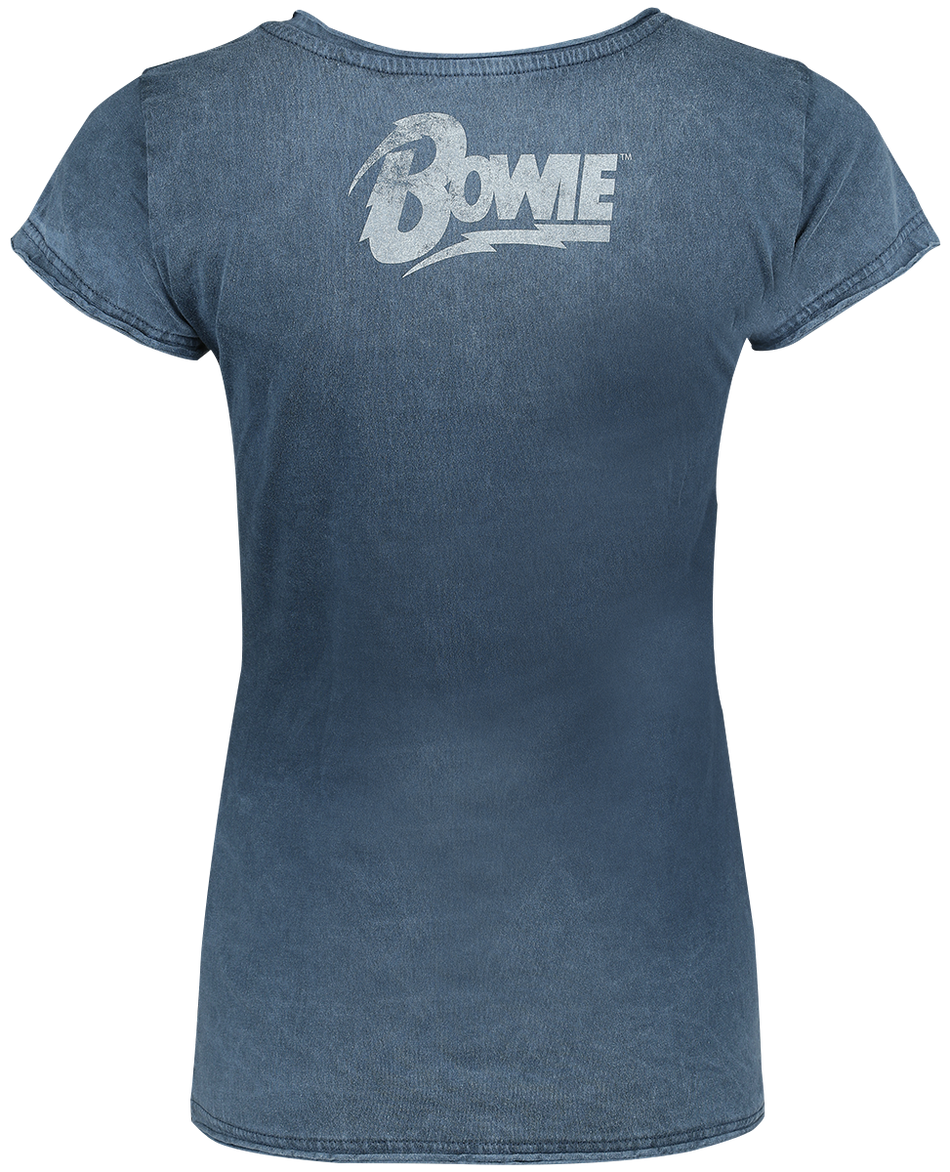 T-Shirt Manches courtes  de David Bowie - Lightning Bolt - S à XXL - pour Femme - bleu - David Bowie - View 2