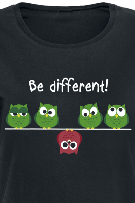 T-Shirt Manches courtes Fun de Be Different! - S à 4XL - pour Femme - noir - Be Different! - View 2
