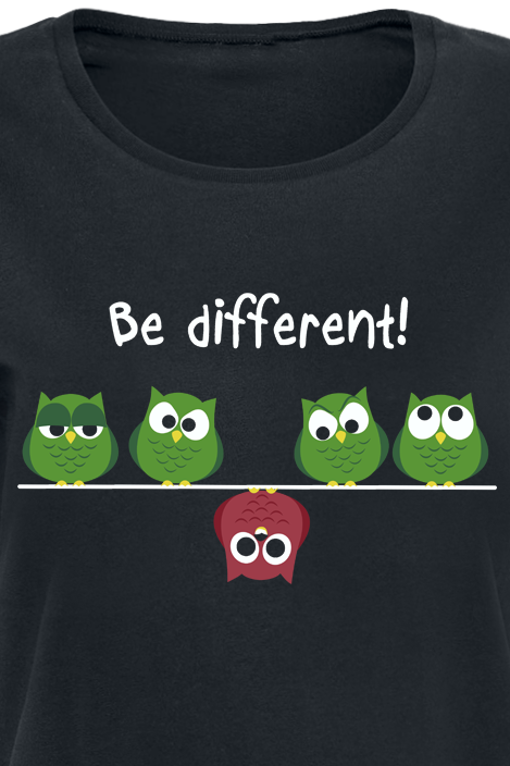 T-Shirt Manches courtes Fun de Be Different! - S à 4XL - pour Femme - noir - Be Different! - View 2