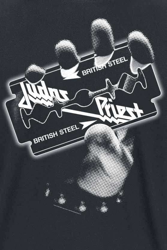 T-Shirt Manches courtes  de Judas Priest - British Steel Hand White - S à 4XL - pour Homme - noir - Judas Priest - View 2