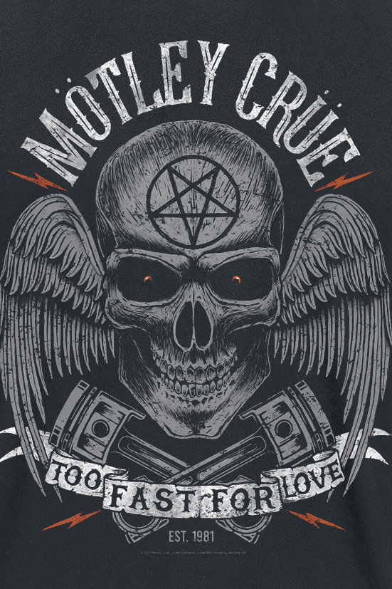 T-Shirt Manches courtes  de Mötley Crüe - Too Fast For Love Skully - S à 4XL - pour Homme - noir - Mötley Crüe - View 2