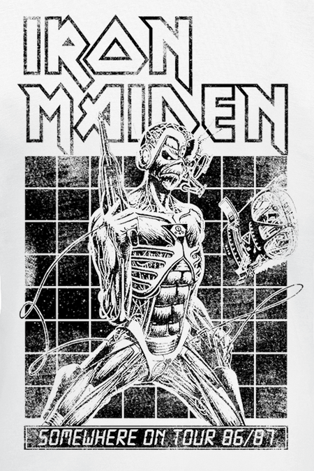 T-Shirt Manches courtes  de Iron Maiden - Sit Tour 86/87 - S à 4XL - pour Homme - blanc - Iron Maiden - View 2