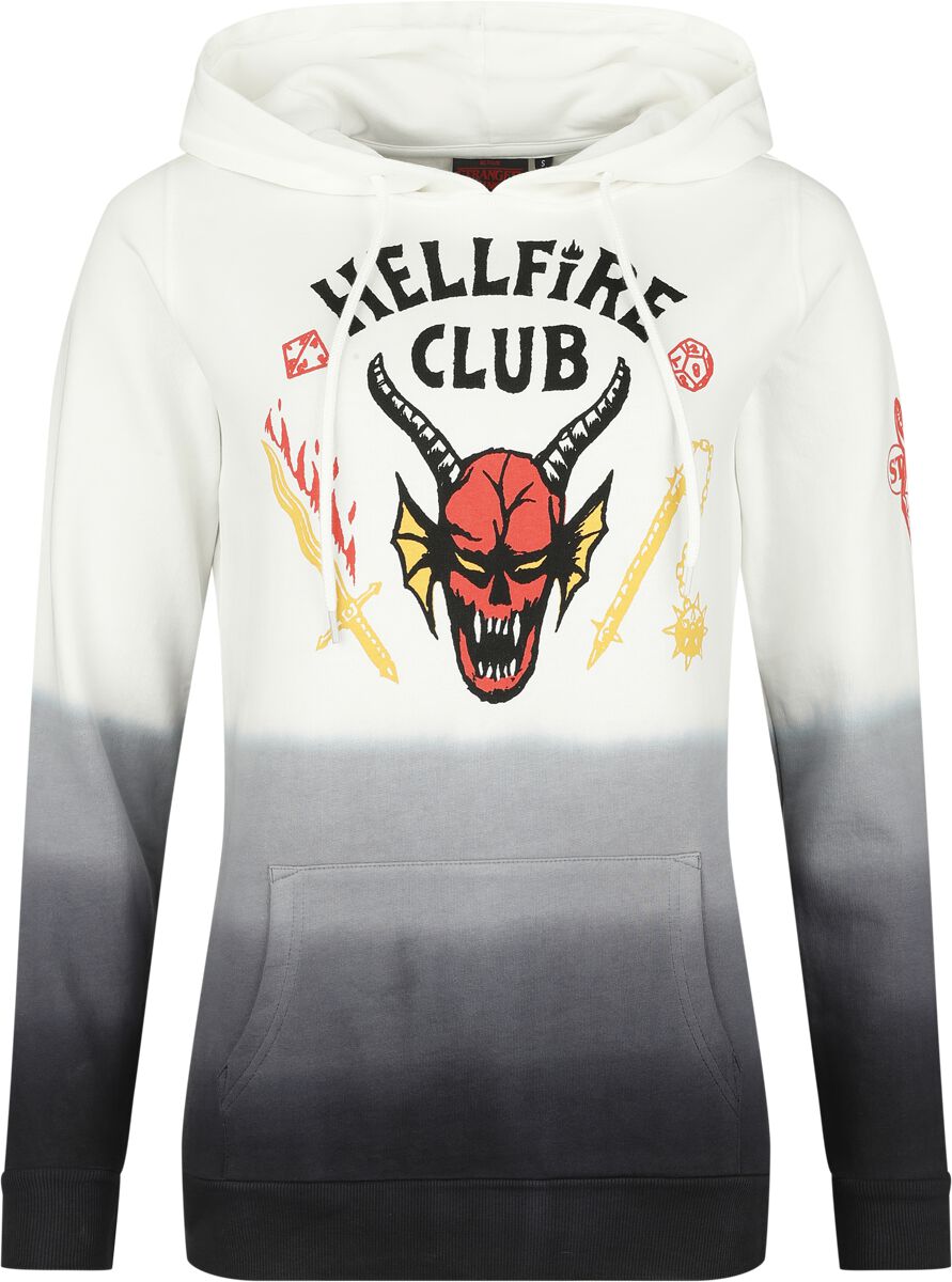 Sweat-shirt à capuche  de Stranger Things - Hellfire Club - S à XXL - pour Femme - noir/blanc - Stranger Things